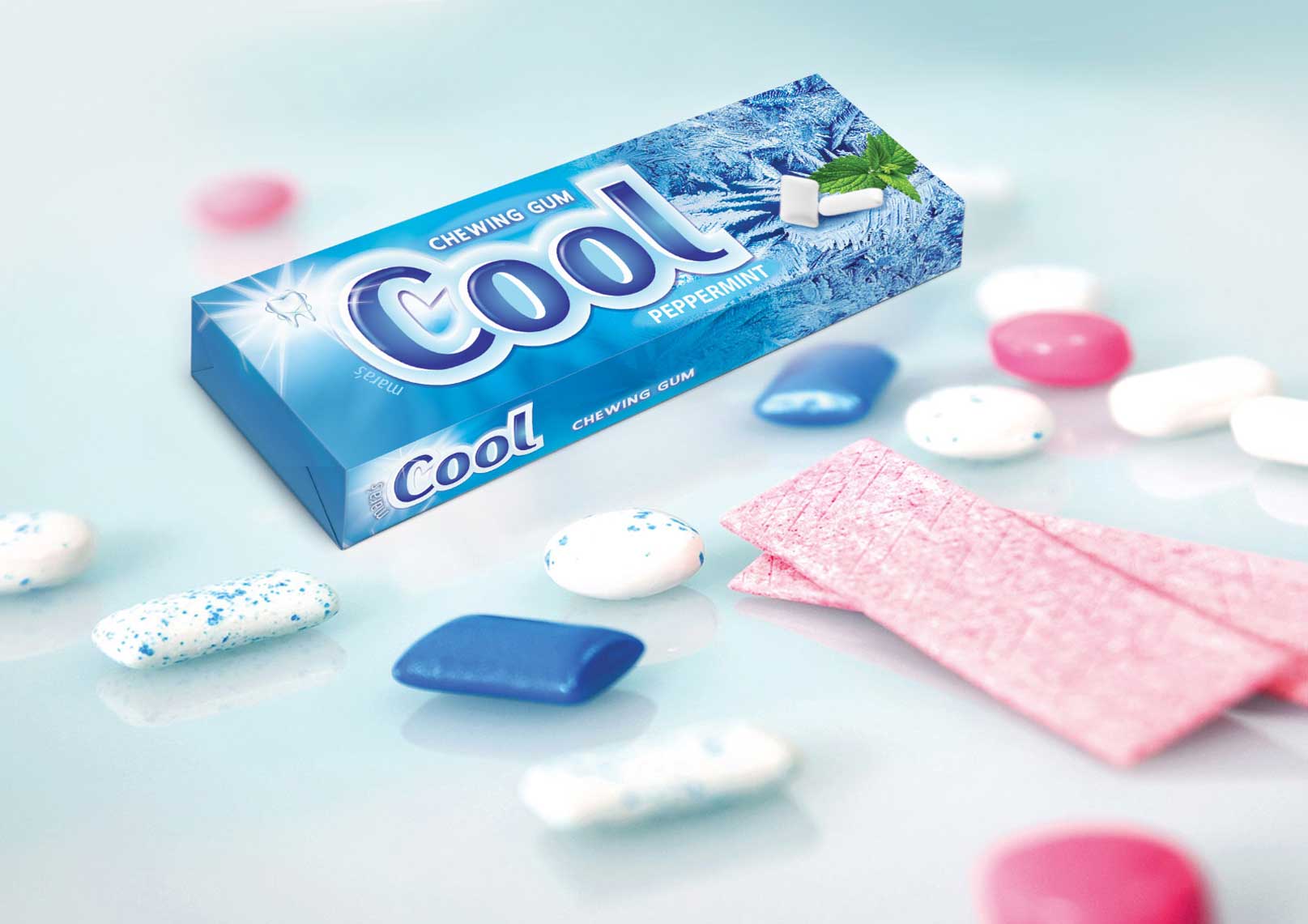 guma cool de mestecat package concept