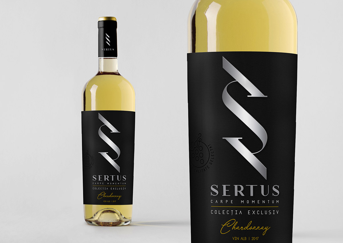 Sertus white wine branding inoveo