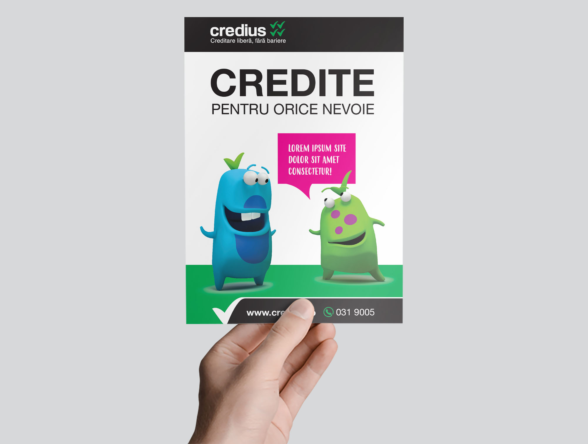 credius branding flyer A5