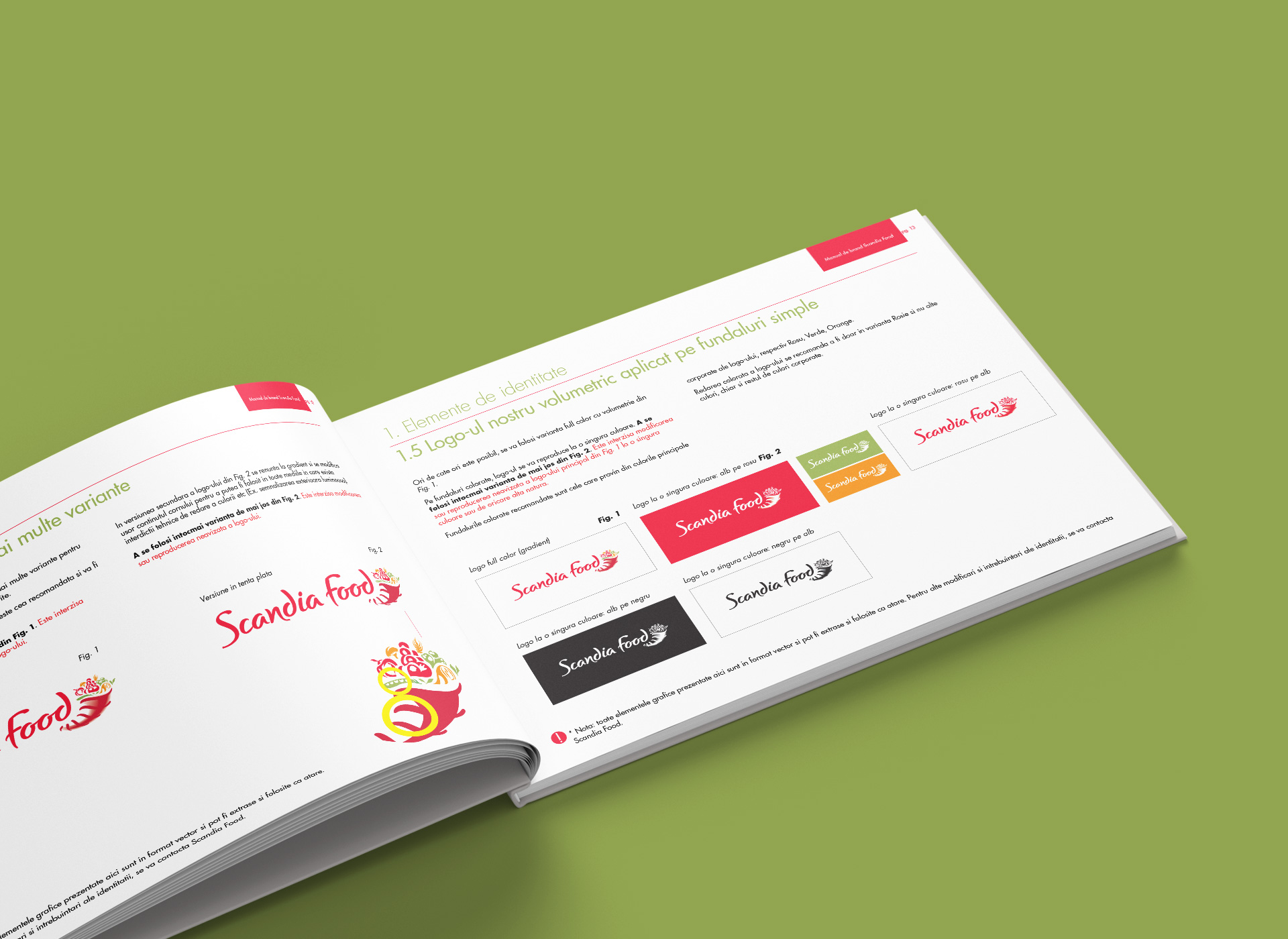 scandia food rebranding brand book